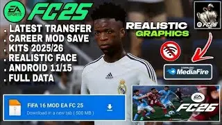 FULL UPDATE 2025! FIFA 16 MOD FC 26 Android Offline Career Mode, Grafik HD, Kits 25/26 & Transfers