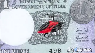 experiment of toy helicopter 🚁 with fake money 💰 and rubber 
