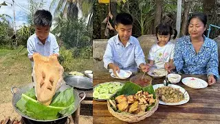 Chef Seyhak: Big brother cook delicious meals for sister and grandma - Homestyle cooking