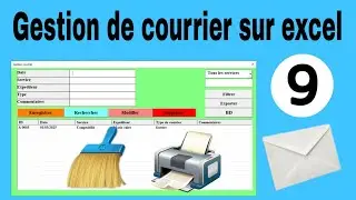 Gestion de  courrier Excel gratuit | Gestion de courrier avec  excel partie 9