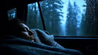 Deep Sleep Rain Sounds in Car 🚗 Night Rain for Anxiety & Stress Relief