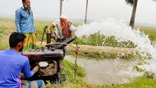 How To Water Pump Start Challenge. Old Machine Startup By Strong 3 Boys.