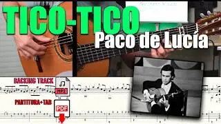 TICO-TICO / PACO DE LUC&Iacute;A / Live Version / Partitura + TAB Completa (PDF)