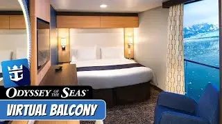 Odyssey of the Seas | Interior Virtual Balcony | Full Walkthrough Tour & Review 4K