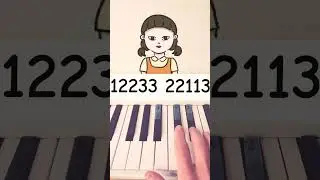 SQUID GAME 2 - Red Light Green Light - Piano #easy #piano #pianotutorial #pianolessons #squidgame