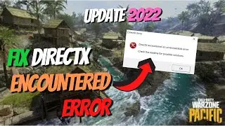 COD Warzone Pacific Update - How to fix Directx Encountered Error | Fix Directx Error Warzone 👈