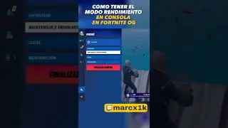 COMO TENER EL MODO RENDIMIENTO EN CONSOLA EN FORTNITE OG 🎮🏆