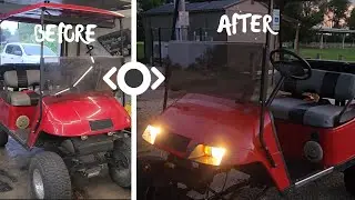 EZGO Golf cart Gets a Light Kit!!!!