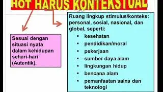 HOTS (High order thinking skills)