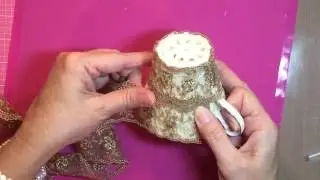 Tea Cup Pincushion Tutorial, DIY, Glue Gun Chronicles