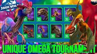 Unique Omega Tournament Battles! | Jurassic World Alive