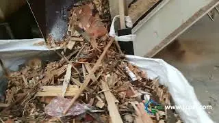 Triple pass rotary dryer working video, drying sawdust