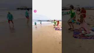 Karma 🌊 Beach Prank Turns into Epic Water Fight! #sketch #beachfun #shorts