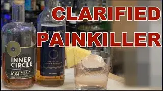 Coconut Milk Clarified Painkiller cocktail