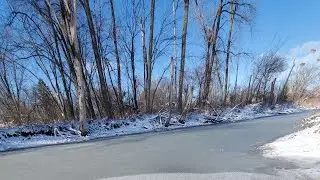 ASMR: Cracking Ice At a River and Unedited. 🧊❄️