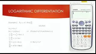 Solve Logarithmic Differentiation In Seconds With Your Calculator