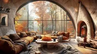 Cozy Morning in Forest Cabin 🍁&ndash; Smooth Jazz & Light Rain for Study, Focus & Calm