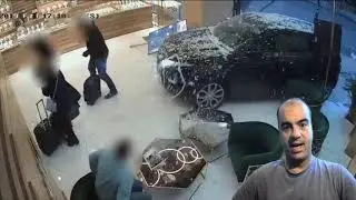 rapina in diretta ! auto sfonda vetrina in gioielleria per commettere un furto