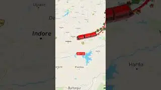 Agra - Uttar Pradesh to Goa | India route map animation via train