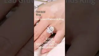 Redleaf PT950 10K 14K 18K Gold Oval Cut 6CT DEF VVS Lab Grown Diamond Engagement Wedding Ring #ring