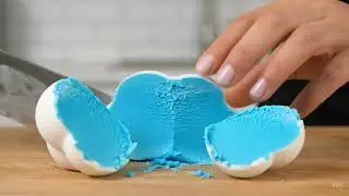 Cloud cutting in the knife ASMR relaxation video google veo3 Ai