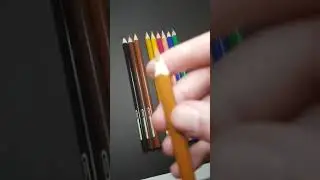 Light Brown Pencil carved into the Letter U, ASMR Style