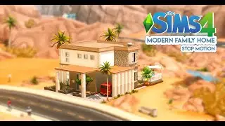 SIMS 4 || Modern Desert Family Home in Oasis Springs || NOCC - STOP MOTION ||