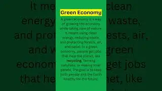 What Is a Green Economy? Explained Simply🌿💼 #shorts #english