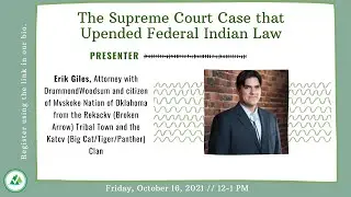 Lunch & Learn: The Supreme Court case that upended Federal Indian Law