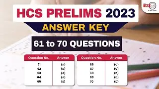HCS Prelims 2023 GS Paper 1 Answer Key Discussion Question 61 to 70 | Complete Solutions | Reddy Sir