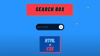 How To Create Search Box html + css