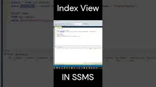 Get the Index View Of YOUR SQL Table #shorts #sql #ssms