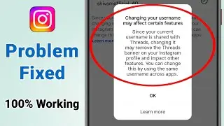 Fix Instagram | Changing your username may affect certain features problem 