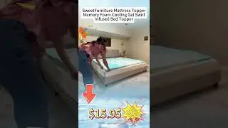 Cooling gel memory foam mattress topper