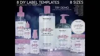 Printable Beauty Jar Label Template | DIY Labels For Cosmetic Jars | Custom Face Serum Labels