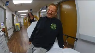 Body slammed for Jaywalking, 7 ribs fractured, victim fights back.