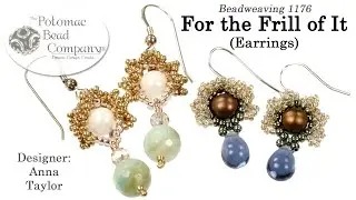 For the Frill of It Earrings - DIY Jewelry Making Tutorial by PotomacBeads