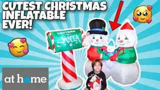 Is This The Cutest Christmas INFLATABLE Ever? Unboxing Snowman Family & Santa Mailbox - At Home 2020