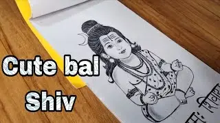Har Har Mahadev 🕉️ | Cute Baby Shiv Ji Drawing Timelapse