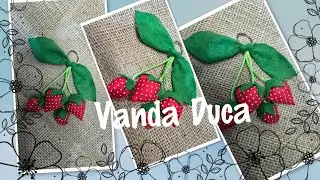 CHAVEIRO DE MORANGOS USANDO RETALHOS DE TECIDO #fypage #reciclagem #tecido #fuxico #fypageシ  #diy