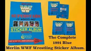 The Complete WWF 1991 Blue Series 2 Wrestling Sticker Album. The Ultimate WWE Nostalgia Trip