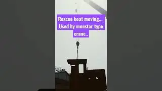 Rescue boat moving #crane