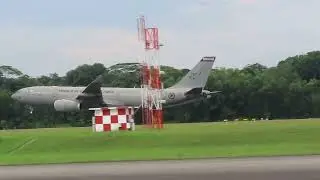 RSAF A330 MRTT landing at Paya Lebar Air base