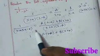 11th #maths ex 2.9 sum 1 #partial fractions #education #smartermemory
