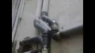 water leakage at one of the rain water harvesting project. Roseland Residency