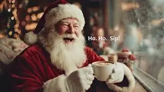 Santa Enjoys a Custom Printed Coffee with Ripple Maker 🎅☕
