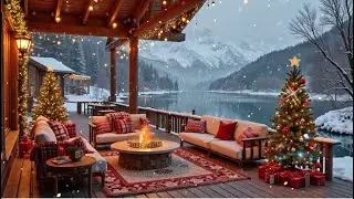 Whispering Winter Jazz Caf&eacute; Music ❄️🎄 Piano Jazz with Fireplace Crackles Sound for Reading.
