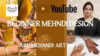 Easy Mehndi Practice for Beginners,🤗 | Simple Small Mehndi Designs Step by Step | Long Tutorial