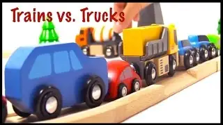 Brio Toys TRAFFIC JAM CITY! - Toy Trucks vs. Toy Trains!