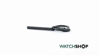 Hugo Boss Pens Black Ion-plated Steel Key Ring Essential Matte Black (HAK746A)